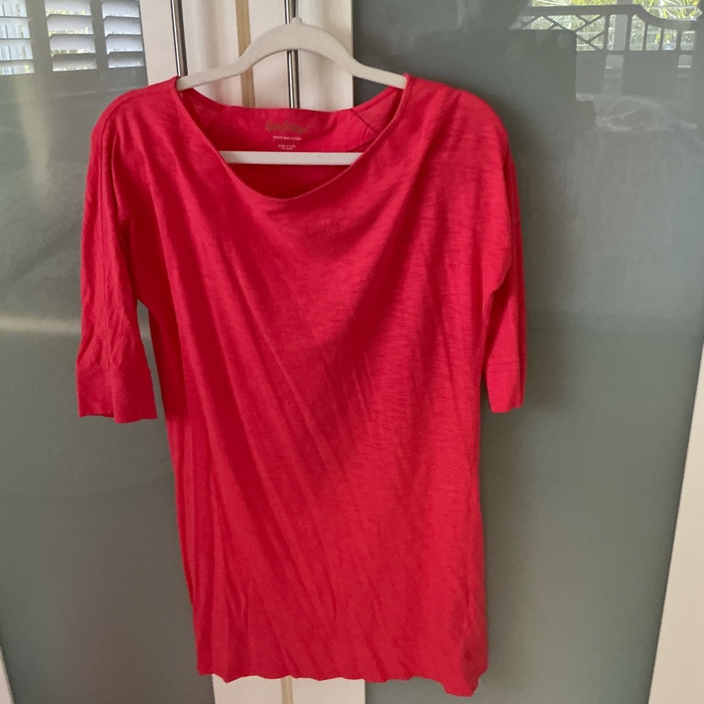 Lilly Pulitzer boatneck cotton dress in coral